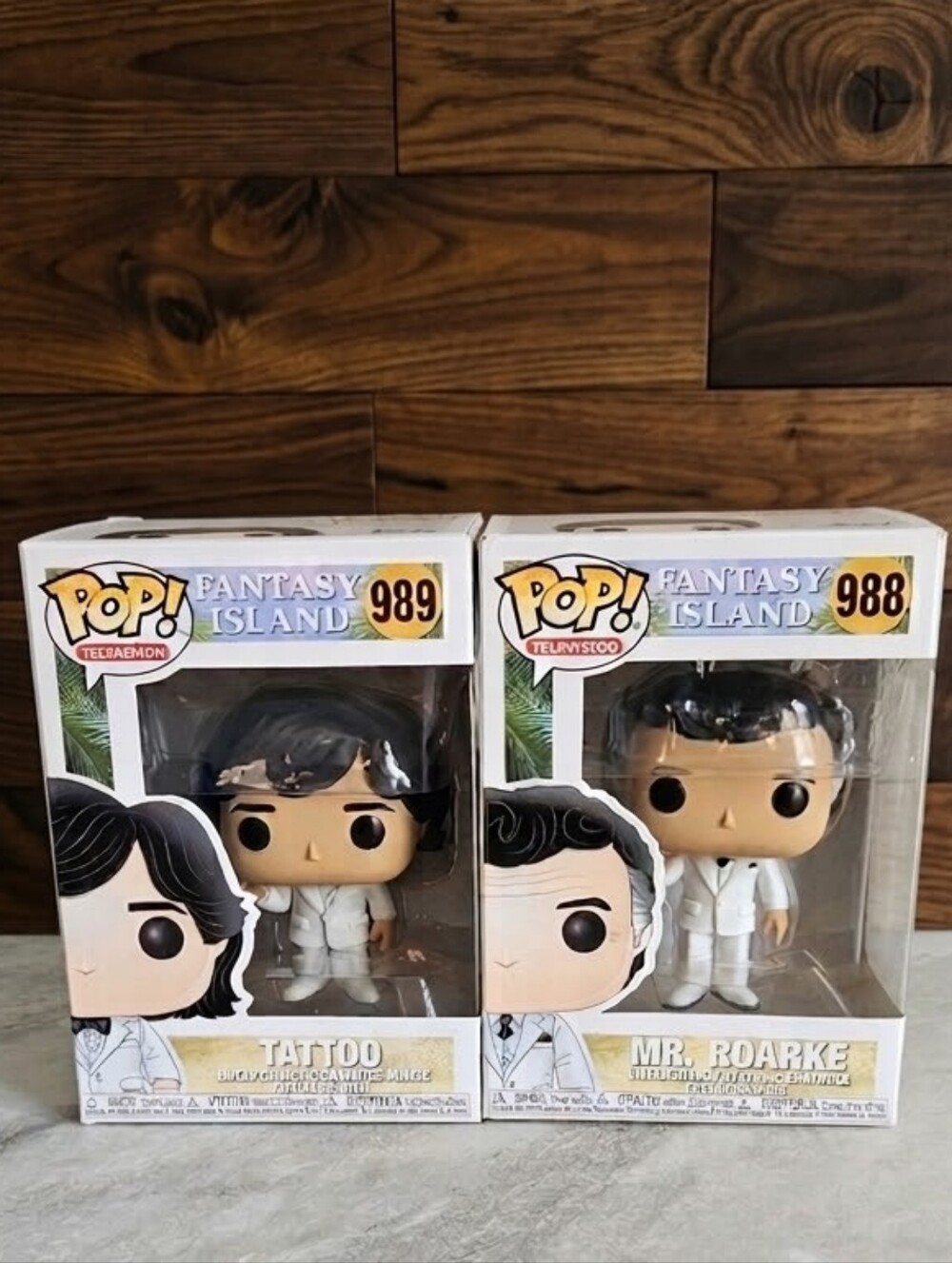 Funko Pop Fantasy Island Set - Mr. Roarke 988 and Tattoo 989 Vaulted